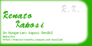 renato kaposi business card