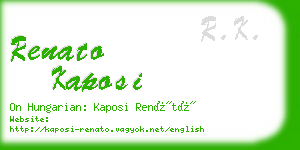 renato kaposi business card